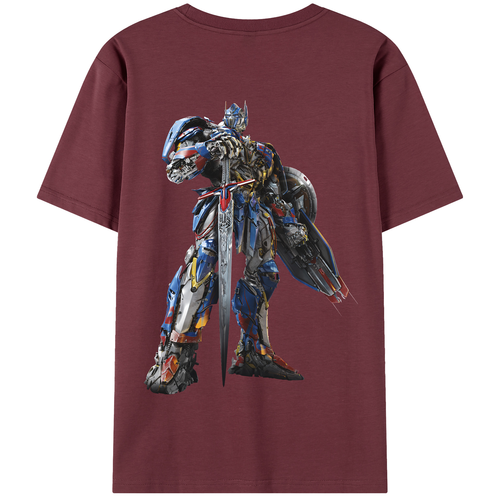 （画像用） Transformers トランスフォーマー 綿100％半袖Tシャツ（背面プリント）